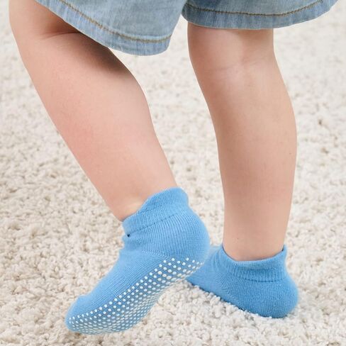 Zaples Baby Non Slip Grip Ankle Socks with Non Skid Soles for Infants Toddlers Kids Boys Girls in Saudi Arabia