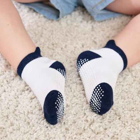 Zaples Baby Non Slip Grip Ankle Socks with Non Skid Soles for Infants Toddlers Kids Boys Girls in Saudi Arabia