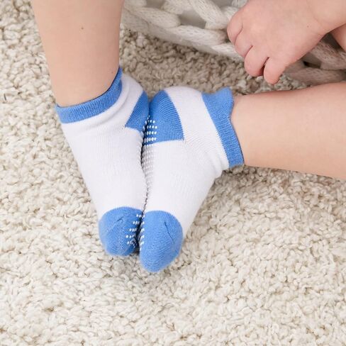 Zaples Baby Non Slip Grip Ankle Socks with Non Skid Soles for Infants Toddlers Kids Boys Girls in Saudi Arabia