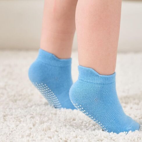 Zaples Baby Non Slip Grip Ankle Socks with Non Skid Soles for Infants Toddlers Kids Boys Girls in Saudi Arabia