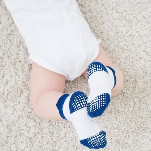 Zaples Baby Non Slip Grip Ankle Socks with Non Skid Soles for Infants Toddlers Kids Boys Girls in Saudi Arabia