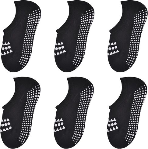 JORMATT Toddler No Show Socks Little Girls Boys Cotton Socks Anti Slip Low Cut Ankle Socks With Grips (6-12 Pairs) in Saudi Arabia