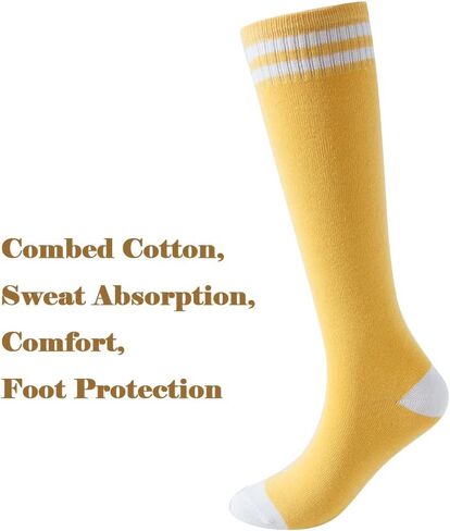 جوارب SOCKSDIARY للركبة للأطفال، جوارب قطنية لكرة القدم للأولاد والبنات والأطفال الصغار... in Kuwait