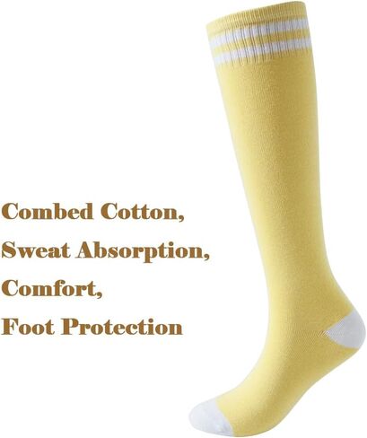 Knee High Socks for Kids, Cotton Soccer Socks for Boys, Girls, Toddlers…… in Kuwait