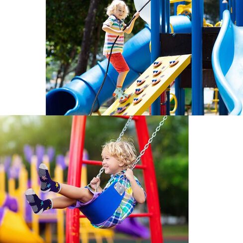HYCLES Anti Slip Toddler Socks, 12 Pairs Non-Skid Cotton Grip Kid Socks for 1-7T Boy Girl 6-12 Month Baby in Saudi Arabia