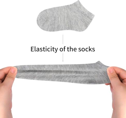 BOOPH 12 Pairs Kids Ankle Socks Boys Girls Low Cut Half Cushion Athletic Socks in Kuwait