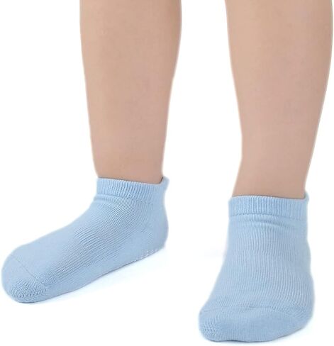 EPEIUS Baby Socks Toddler Non-slip Socks Thick Cotton Ankle Socks with Grips Kids Boys Girls 6/12 Pack in Saudi Arabia