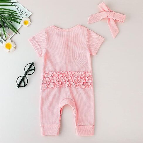 Cecobora Infant Newborn Baby Boys Girls Cotton Linen Romper Summer Jumpsuit Sleeveless Overalls Clothing Set in Saudi Arabia