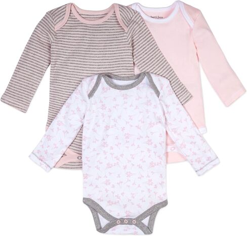 Burt's Bees Baby Unisex Baby Bodysuits, 3-Pack Long & Short-Sleeve One-Pieces, 100% Organic Cotton in Saudi Arabia