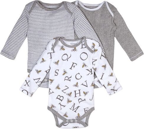 Burt's Bees Baby Unisex Baby Bodysuits, 3-Pack Long & Short-Sleeve One-Pieces, 100% Organic Cotton in Saudi Arabia