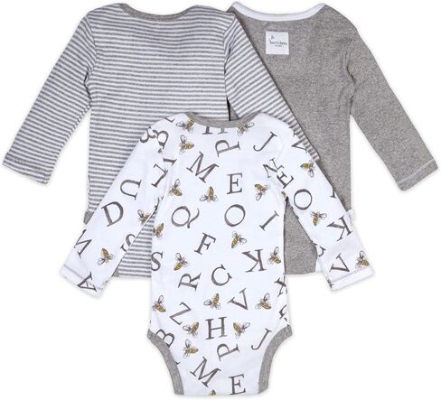 Burt's Bees Baby Unisex Baby Bodysuits, 3-Pack Long & Short-Sleeve One-Pieces, 100% Organic Cotton in Saudi Arabia