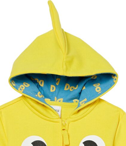 Pinkfong Boys Zip Up Big Face Hoodie-Baby Shark Yellow Toddler Size 2t-5t in Saudi Arabia