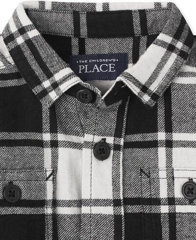 The Children's Place Baby Toddler Boys Long Sleeve Buffalo Plaid Flannel Button Down Shirt in Saudi Arabia