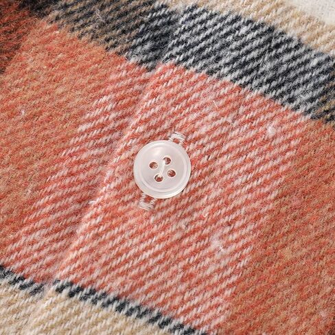 Kids Little Boys Girls Baby Long Sleeve Button Down Red Plaid Flannel Shirt Plaid Girl Boy NB-6T in Saudi Arabia