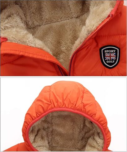 Happy Cherry Baby Kids Hooded Winter Coat Puffer Down Jacket Windproof Fleece Lined in Saudi Arabia