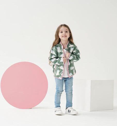 BeiVSlley طفل رضيع صبي الفتيات القطبية جاكيت من الصوف معاطف الاطفال الدافئة كامل البريدي ملابس خارجية لربيع الخريف الشتاء in Kuwait