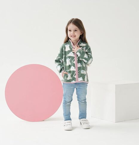 BeiVSlley طفل رضيع صبي الفتيات القطبية جاكيت من الصوف معاطف الاطفال الدافئة كامل البريدي ملابس خارجية لربيع الخريف الشتاء in Kuwait