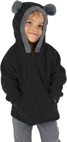 Cuddle Club Kids Fleece Sweatshirt Jacket - Baby Boy & Girl Sweater Outerwear Coat Toddler Full Zip Hoodie for Children in Saudi Arabia