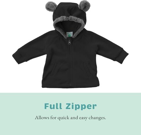 Cuddle Club Kids Fleece Sweatshirt Jacket - Baby Boy & Girl Sweater Outerwear Coat Toddler Full Zip Hoodie for Children in Saudi Arabia