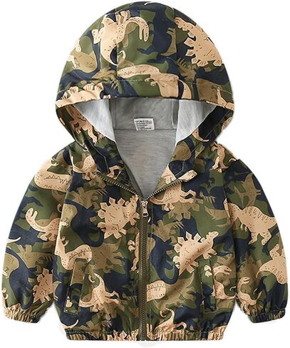 lymanchi Kids Baby Boy Dinosaur Hooded Zip Jackets Windbreaker Casual Outerwear in Saudi Arabia