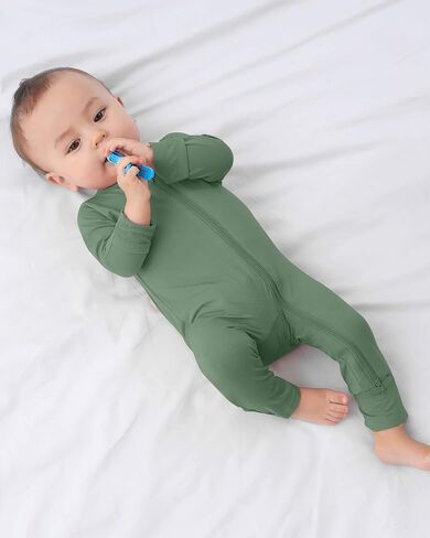 ثوب فضفاض للأطفال من الخيزران من GUISBY، بيجامة بدون أقدام بسحاب في اتجاهين وأكمام طويلة in Kuwait
