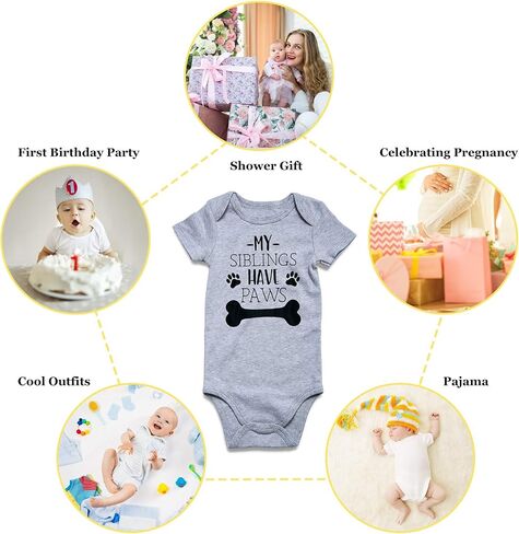 Loveternal Neutral Baby Girls Boys Cotton Romper Cute Saying Newborn Clothes 0-12 Months | Neutral Clothes 0-12 Months in Saudi Arabia