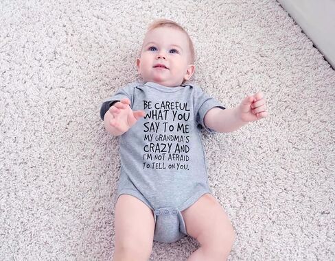 Loveternal Neutral Baby Girls Boys Cotton Romper Cute Saying Newborn Clothes 0-12 Months | Neutral Clothes 0-12 Months in Saudi Arabia