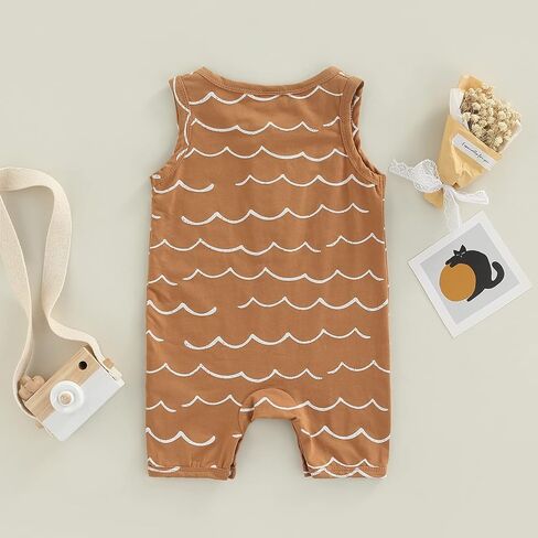 CIYCUIT Newborn Baby Boy Girl Romper Clothes Infant Solid Ribbed Onesie Bodysuit Jumpsuit Outfits in Kuwait