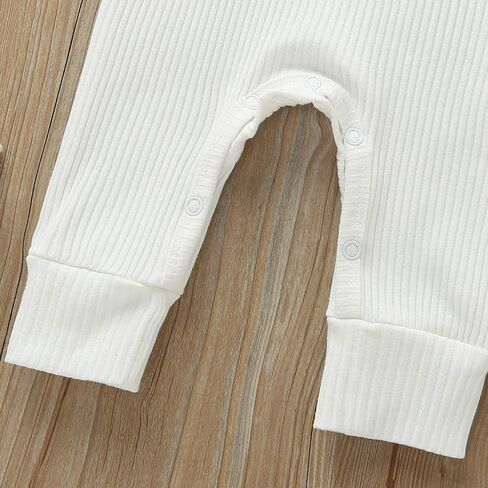 Kuriozud Newborn Infant Unisex Baby Boy Girl Button Solid Romper Bodysuit One Piece Jumpsuit Outfits Clothes in Saudi Arabia