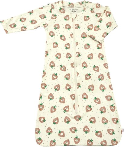 Babysoy Long Sleeve Pattern Sleep Sack Wearable Blanket (0-6 Months, Apples) in Saudi Arabia