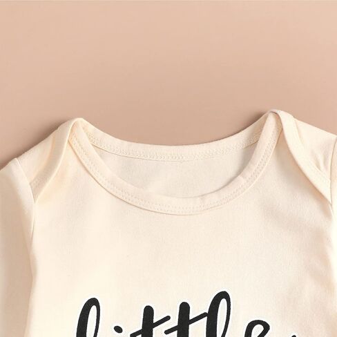 Newborn Baby Boy Sleeper Gift Set Little Bro Nightgown Stripe Long Sleeve Infant Sleepwear Outfit in Kuwait