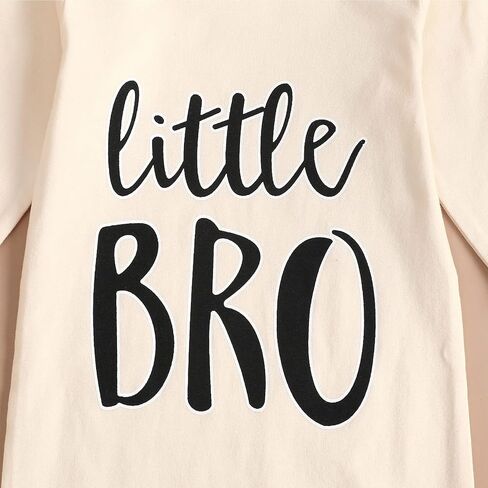Newborn Baby Boy Sleeper Gift Set Little Bro Nightgown Stripe Long Sleeve Infant Sleepwear Outfit in Kuwait