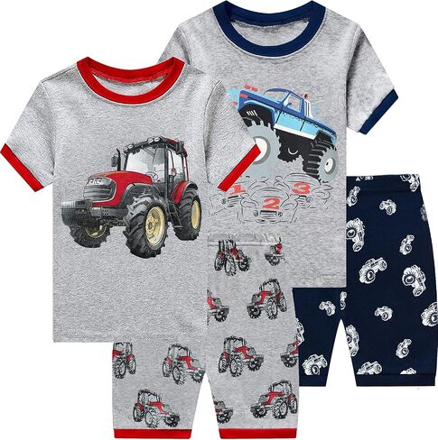 Little Hand Toddler Boys Pajamas Cotton Summer Pjs for Boy Jammies Dinosaur Train Sleepwear Short Sets in Saudi Arabia