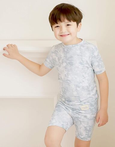 VAENAIT BABY الرضع طفل أطفال صغار لينة الخيزران منامة التعادل صبغ قصيرة الصيف Pjs 2 قطعة مجموعة 6M-12Y in Kuwait