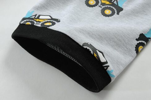 Toddler Boys Pajamas Short Sets Fire Truck Cotton 2 Piece Pjs Excavator Sleepwear Summer Clothes Kids Jammies Set Size 1-7T in Kuwait