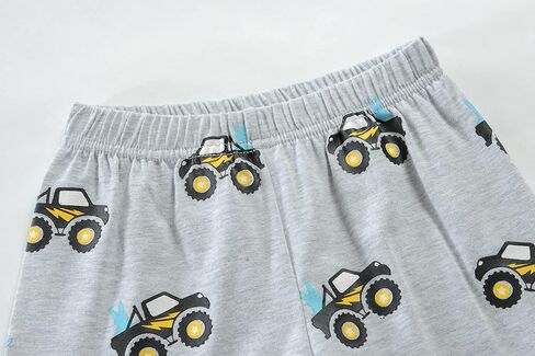 Toddler Boys Pajamas Short Sets Fire Truck Cotton 2 Piece Pjs Excavator Sleepwear Summer Clothes Kids Jammies Set Size 1-7T in Kuwait