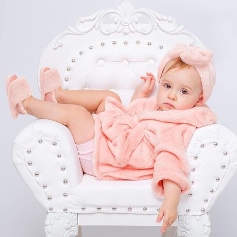 Rising Star Baby Toddler Robe Or Kids Robe for Girls and Boys - Kids & Baby Bath Robe Spa Set with Washcloth or Slippers in Saudi Arabia