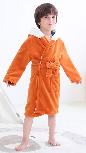 Baby Unisex Plush Animal Hooded Robe for Toddler Multicolored Sleepwear in Saudi Arabia