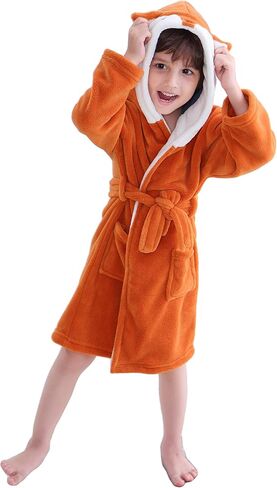 Baby Unisex Plush Animal Hooded Robe for Toddler Multicolored Sleepwear in Saudi Arabia