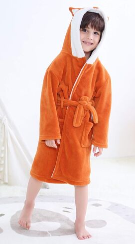 Baby Unisex Plush Animal Hooded Robe for Toddler Multicolored Sleepwear in Saudi Arabia
