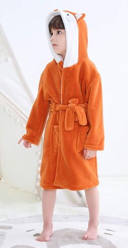 Baby Unisex Plush Animal Hooded Robe for Toddler Multicolored Sleepwear in Saudi Arabia