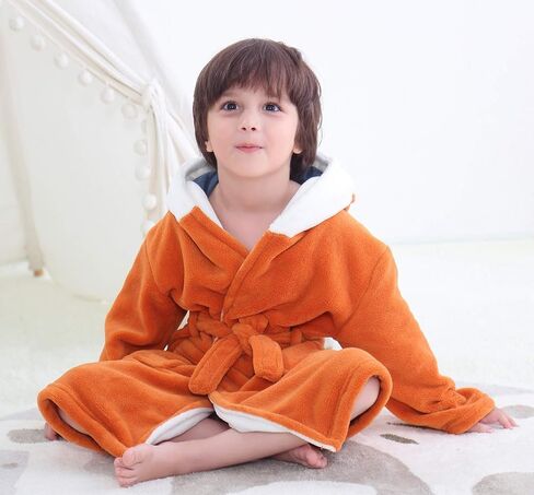 Baby Unisex Plush Animal Hooded Robe for Toddler Multicolored Sleepwear in Saudi Arabia
