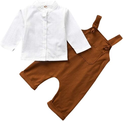 Unutiylo Baby Boys Clothes for Gentleman Outfits,Toddler Overalls Baby Suspender Pants and Bodysuit Romper in Saudi Arabia
