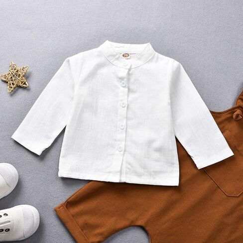 Unutiylo Baby Boys Clothes for Gentleman Outfits,Toddler Overalls Baby Suspender Pants and Bodysuit Romper in Saudi Arabia
