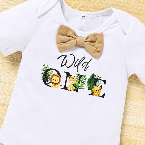 GRNSHTS Baby Boy Funny First Birthday Clothes Infant Boy Bow Tie Romper Bodysuit Cake Smash Outfits in Saudi Arabia