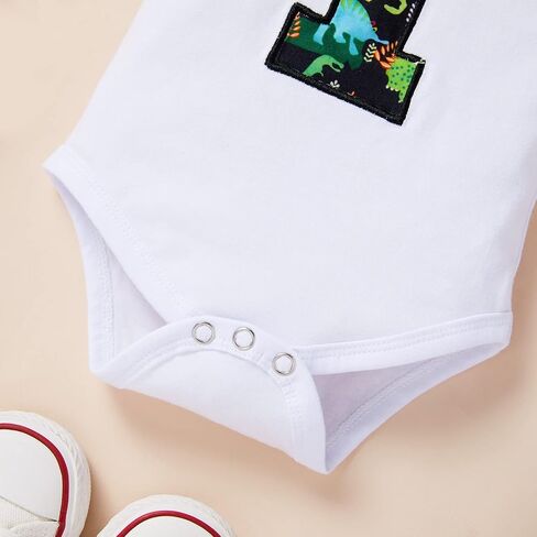 GRNSHTS Baby Boy Funny First Birthday Clothes Infant Boy Bow Tie Romper Bodysuit Cake Smash Outfits in Saudi Arabia