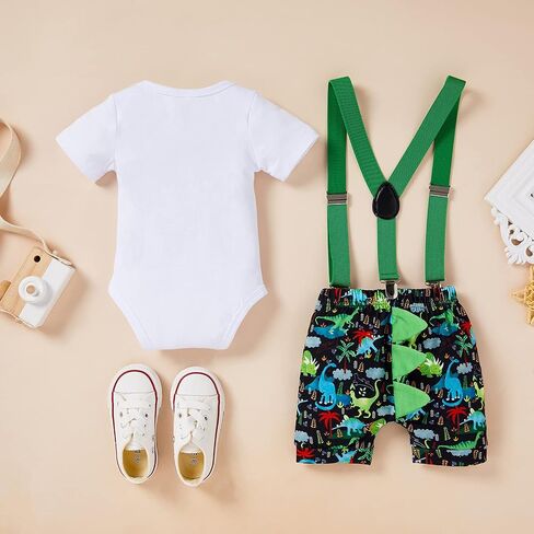 GRNSHTS Baby Boy Funny First Birthday Clothes Infant Boy Bow Tie Romper Bodysuit Cake Smash Outfits in Saudi Arabia
