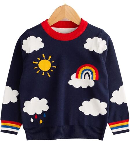 Azalquat Toddler Baby Boy Knit Sweater Pullover Cotton Cartoon Sweatshirt in Saudi Arabia