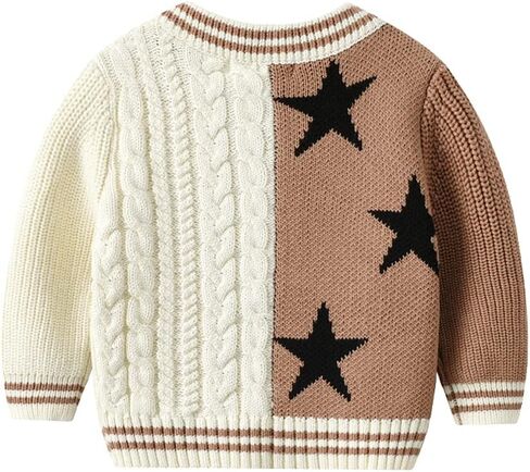 Vivobiniya Kid Boys Knit Sweater Toddler Baby Long Sleeve Cardigan Boy's Outerwear Children Coat in Saudi Arabia