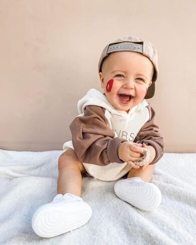 Ayalinggo Baby Sweatshirt Onesie Oversized Romper Crewneck Pullover Hoodie Sweater Infant Boy Girl Fall Winter Outfit in Saudi Arabia